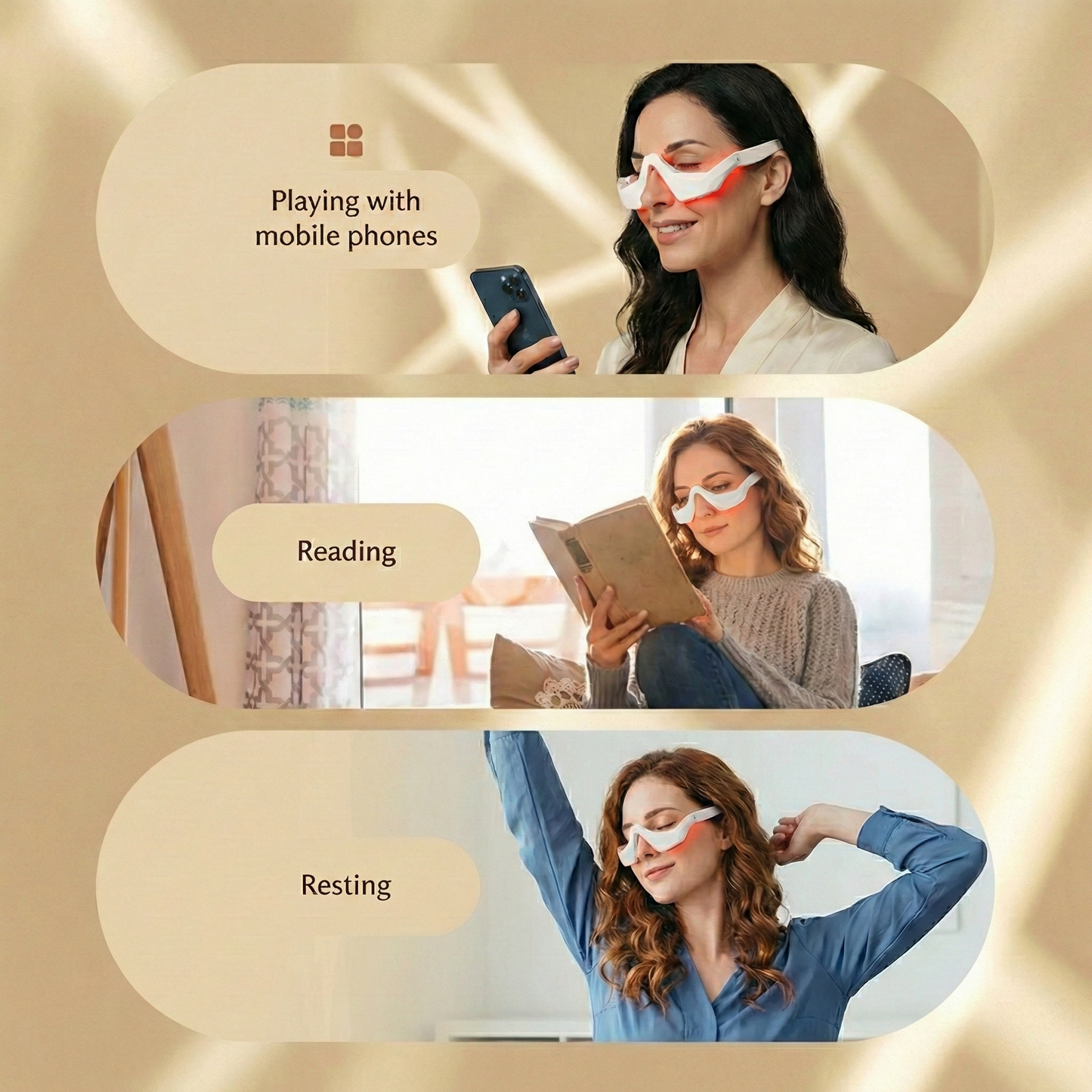 DermaLuxe Under-Eye Massage Glasses