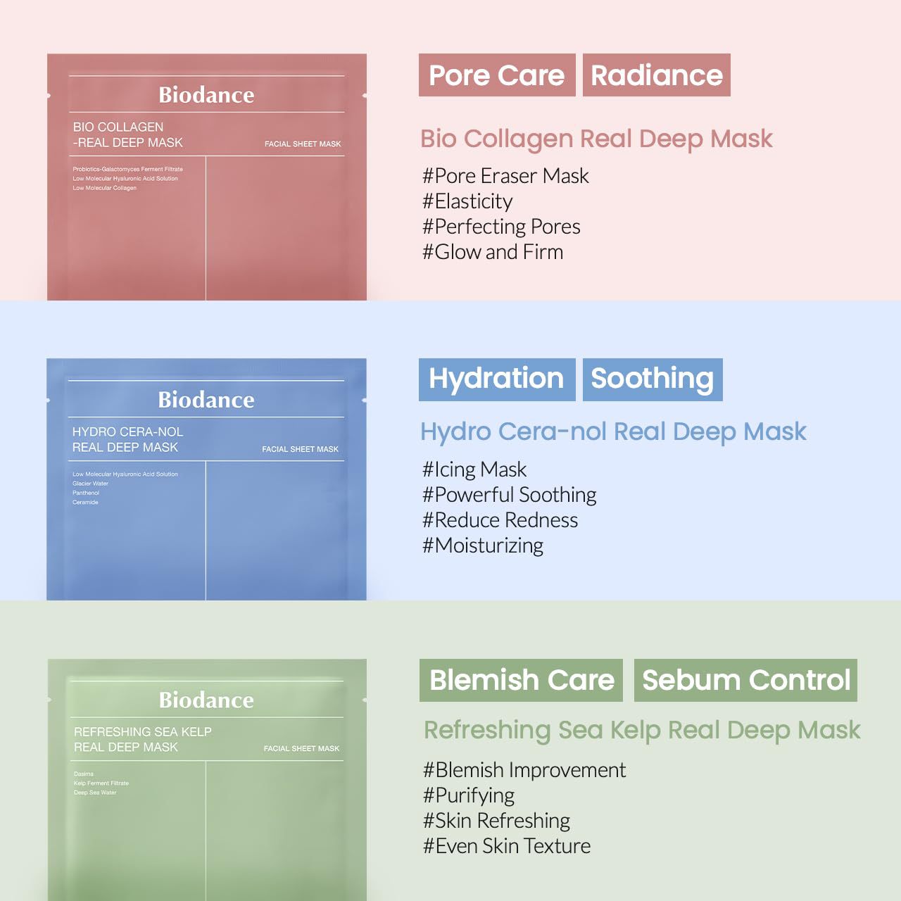 Real Deep Mask Collection - Pack of 4